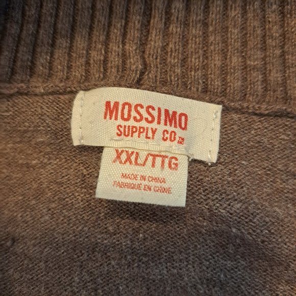 Mossimo Brown Shawl Collar Button Down Sweater Plus Size XXL - Picture 6 of 7